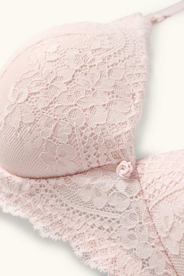 Women - Non-wired nursing bra - padded - rose