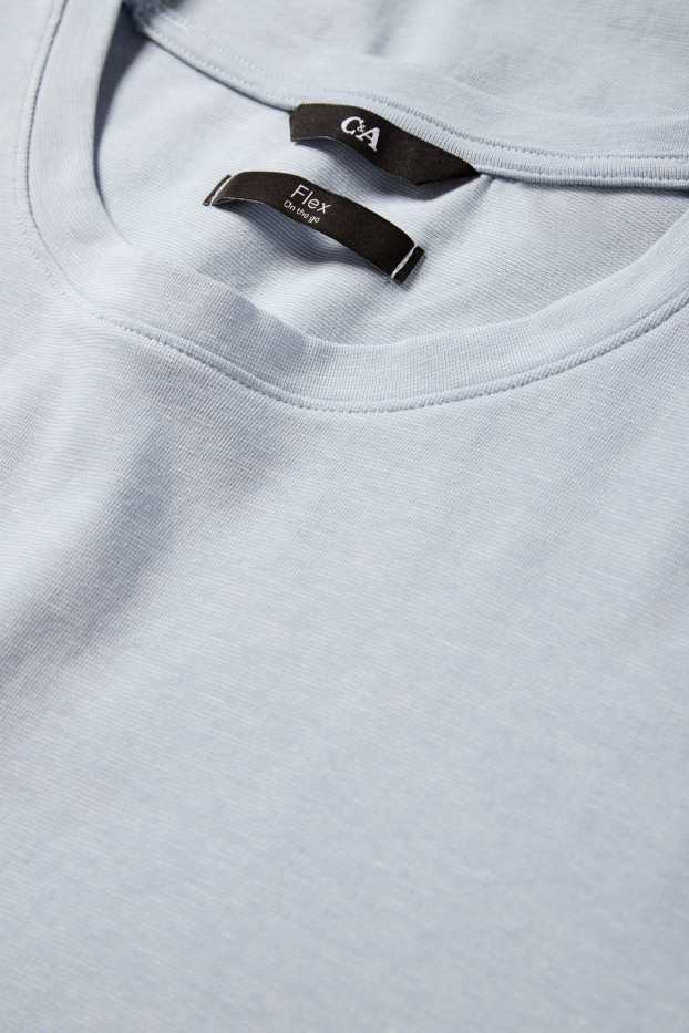 Herren - T-Shirt - Slim Fit - Flex - hellblau