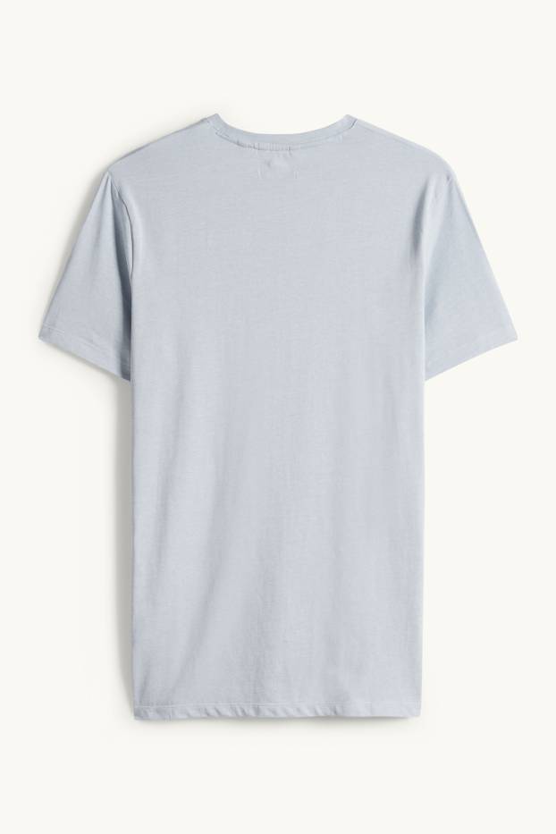 Herren - T-Shirt - Slim Fit - Flex - hellblau