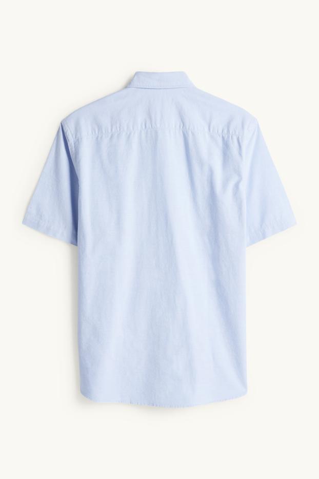 Hommes - Chemise - regular fit - col button-down - bleu clair