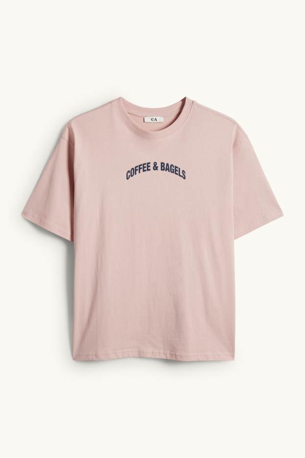 Dames - T-shirt - oversized - roze
