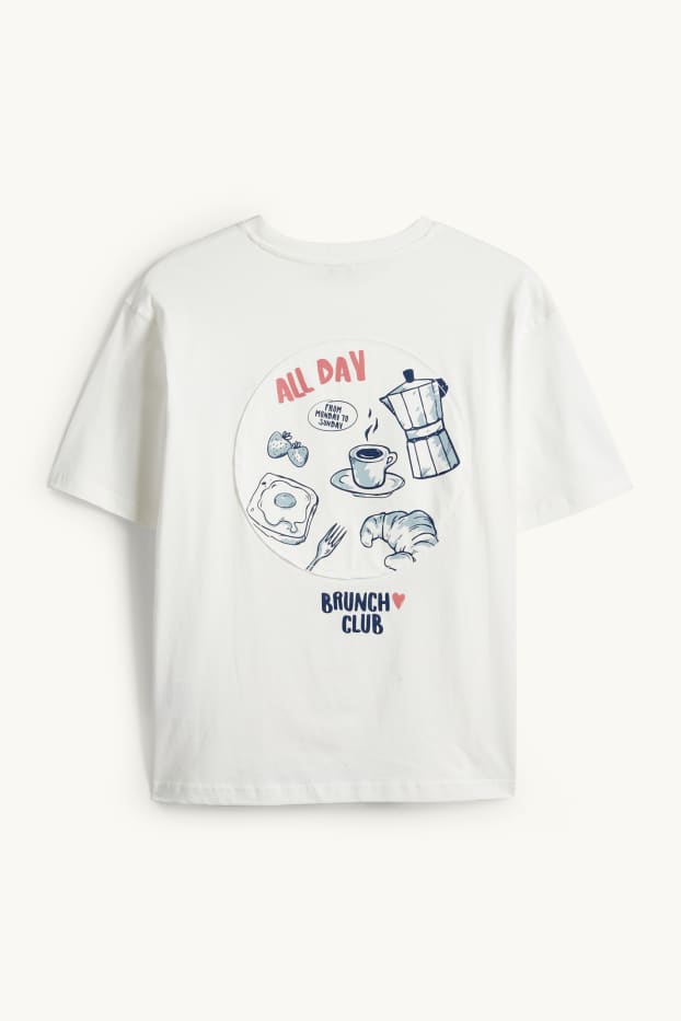 Damen - T-Shirt - Oversized - weiß