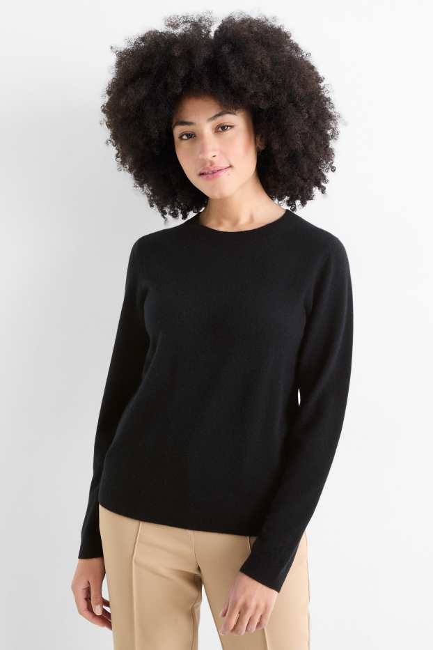 Femmes - Pull en cachemire - noir