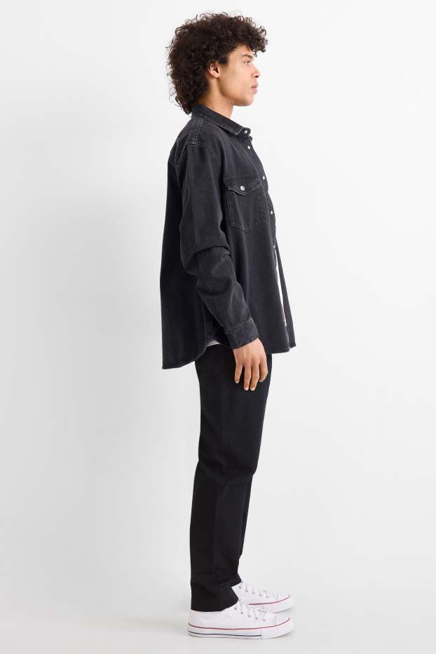 Heren - Chino - tapered fit - zwart