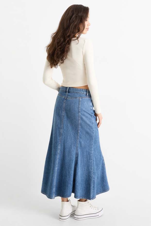 Femei - Fustă de blugi - denim-albastru