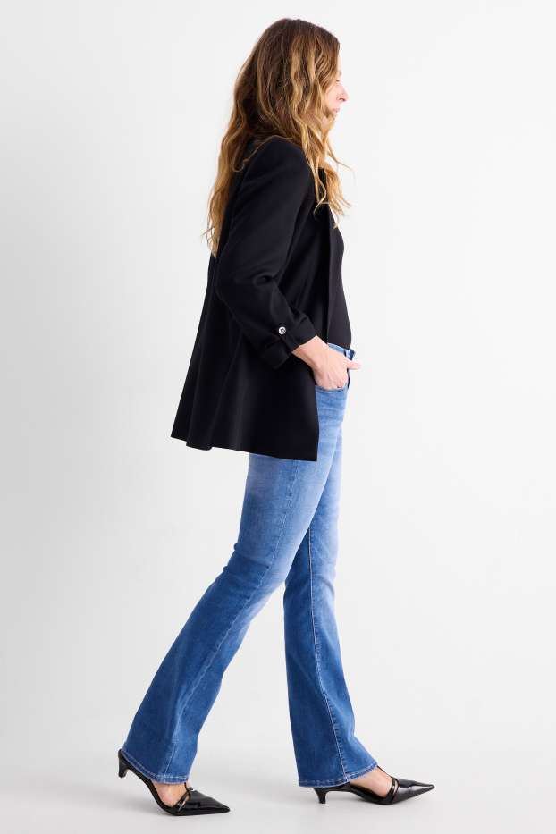 Women - Bootcut jeans - mid-rise waist - LYCRA® ADAPTIV fibre - blue denim