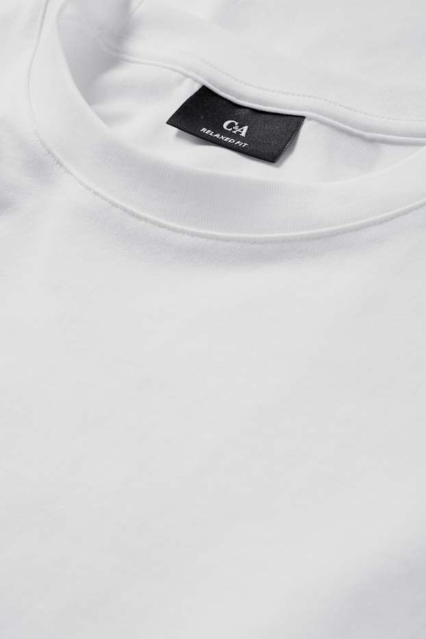 Herren - T-Shirt - Relaxed Fit - weiss