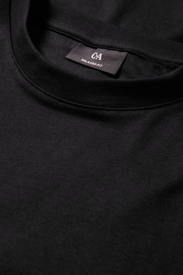 Herren - T-Shirt - Relaxed Fit - schwarz