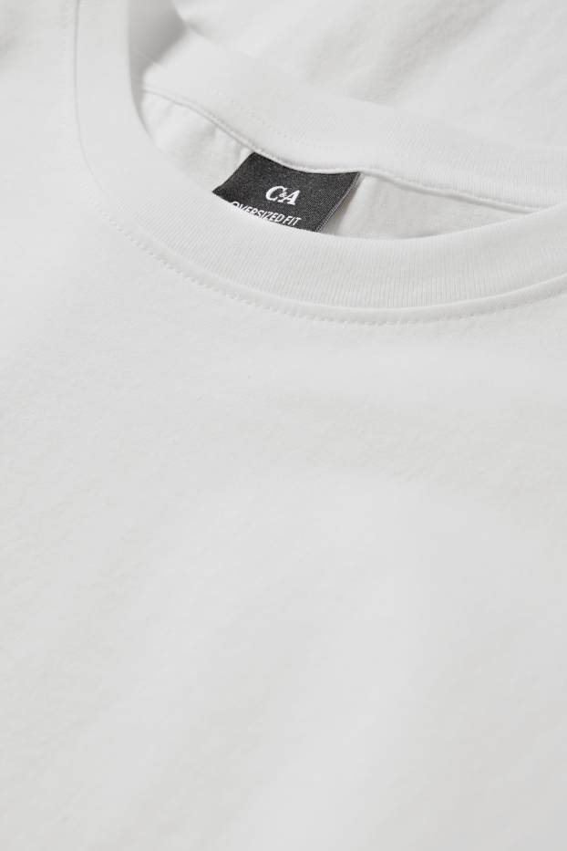 Hommes - T-shirt - Oversize - blanc