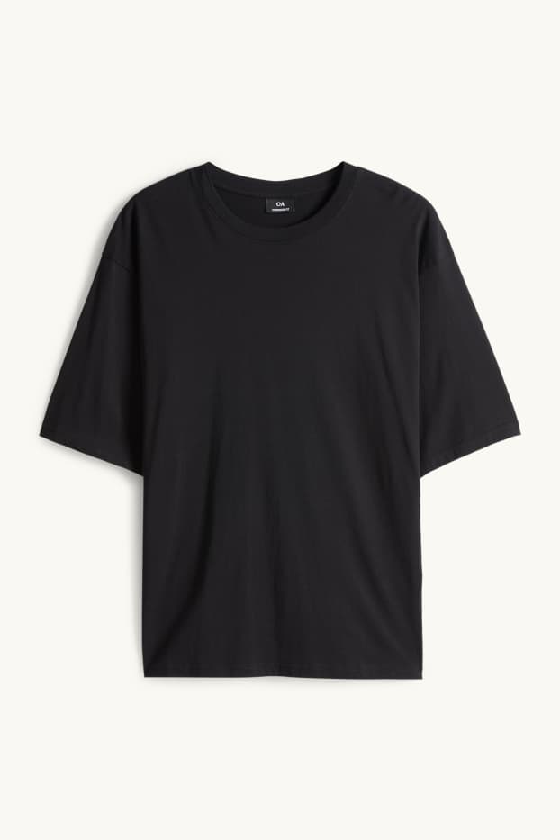 Hommes - T-shirt - Oversize - noir