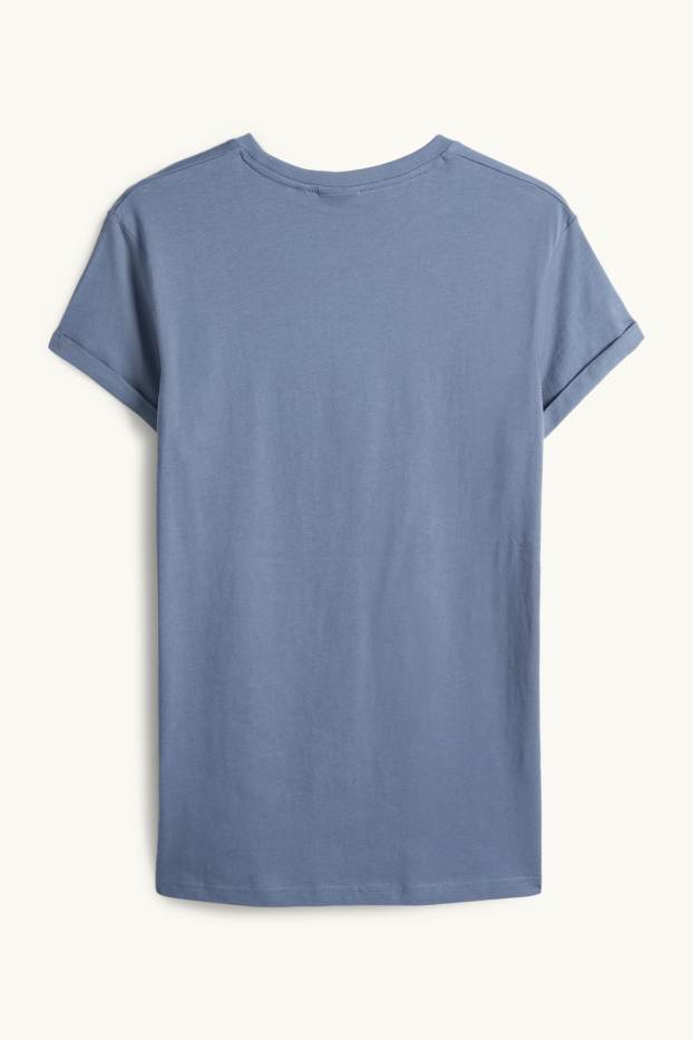 Hommes - T-shirt - slim fit - bleu foncé