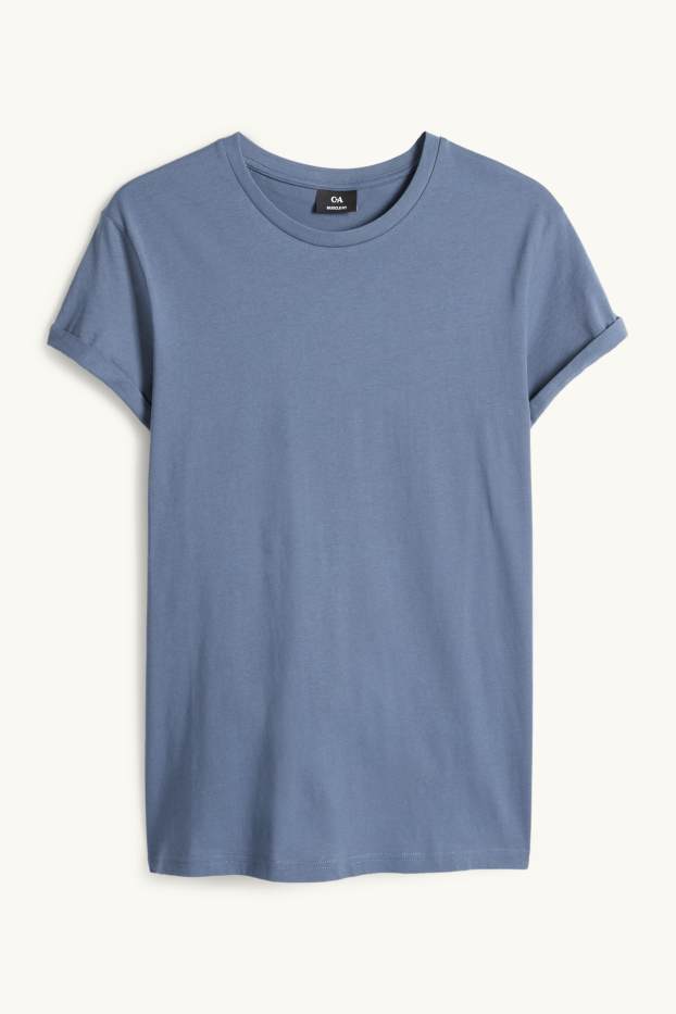 Hommes - T-shirt - slim fit - bleu foncé