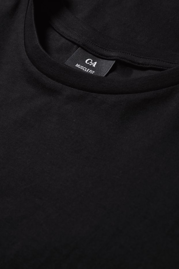 Hommes - T-shirt - slim fit - noir