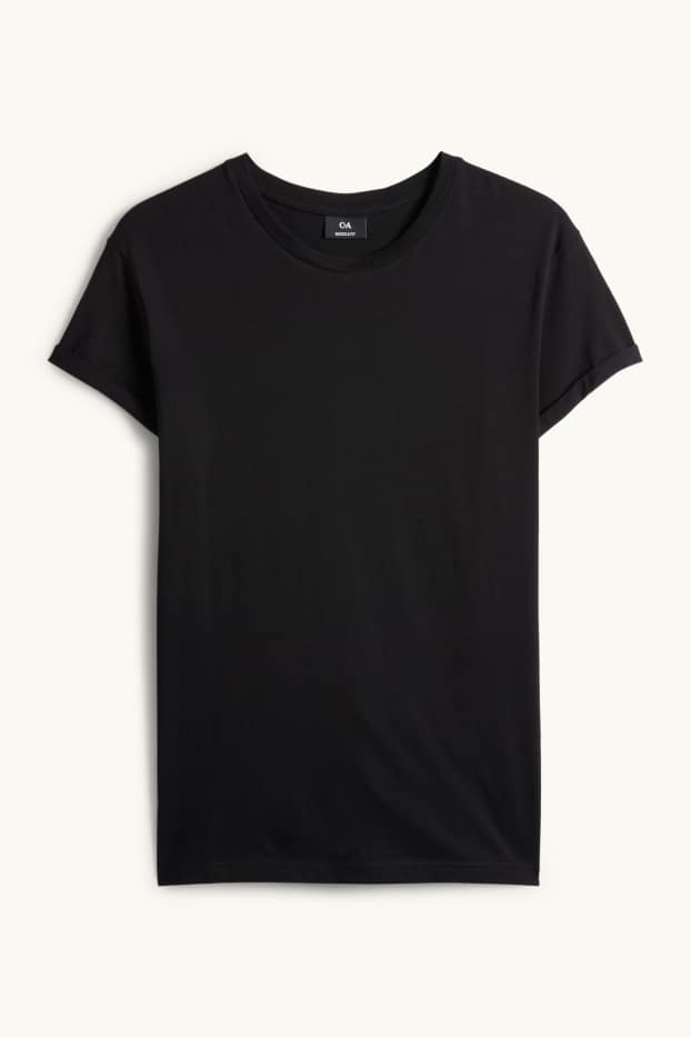 Hommes - T-shirt - slim fit - noir