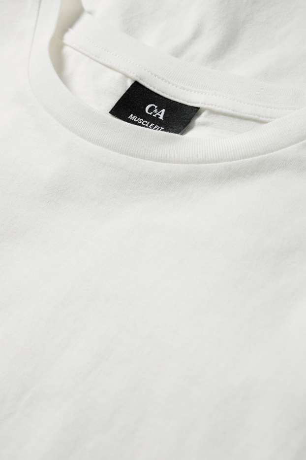 Hommes - T-shirt - slim fit - blanc
