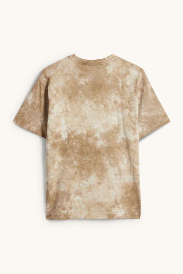 Kinderen: jongens - Doodshoofd - T-shirt - met patroon - beige