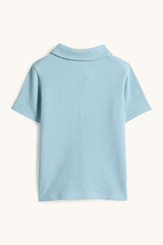 Nen - Polo - texturat - blau clar