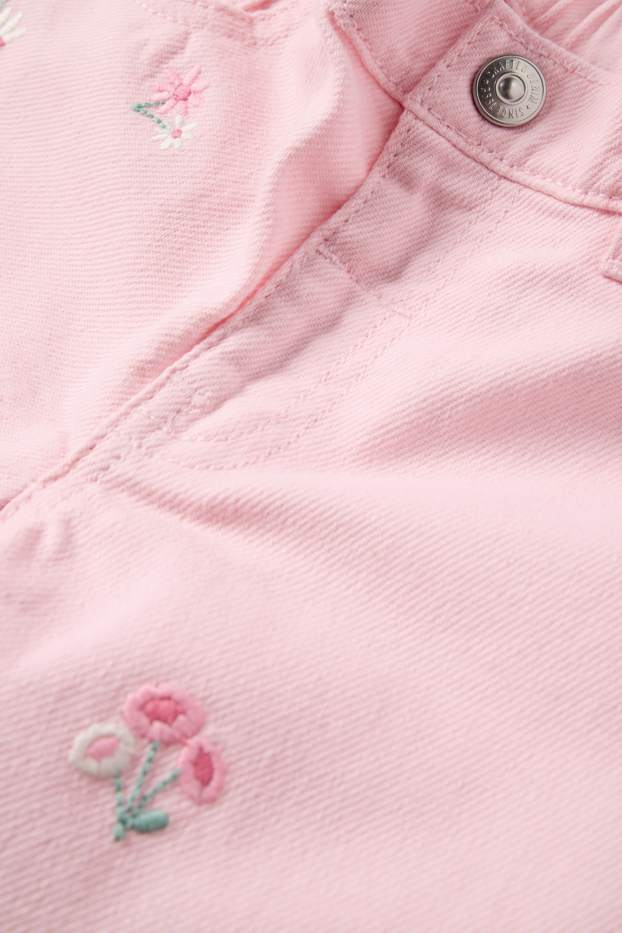 Kinderen: meisjes - Bloem - pantalon - roze