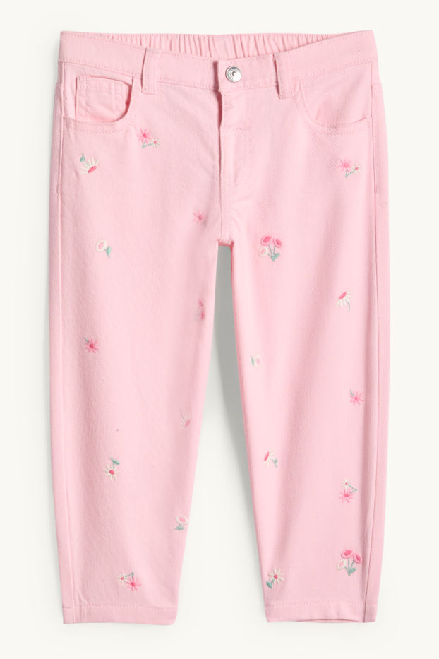 Kinderen: meisjes - Bloem - pantalon - roze