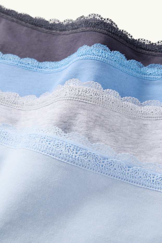 Dona - Paquet de 4 - calces hipster - blau/gris