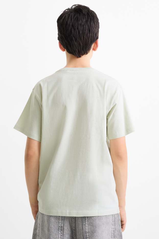 Kinder Buben - Hotdog - Kurzarmshirt - cremeweiß