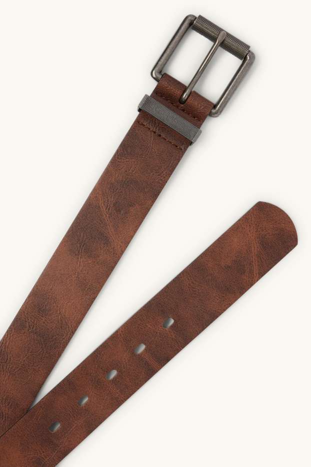 Heren - Riem - imitatieleer - bruin