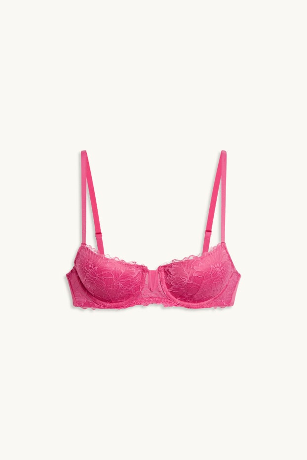 Femmes - Soutien-gorge à armature - DEMI - ampliforme - rose