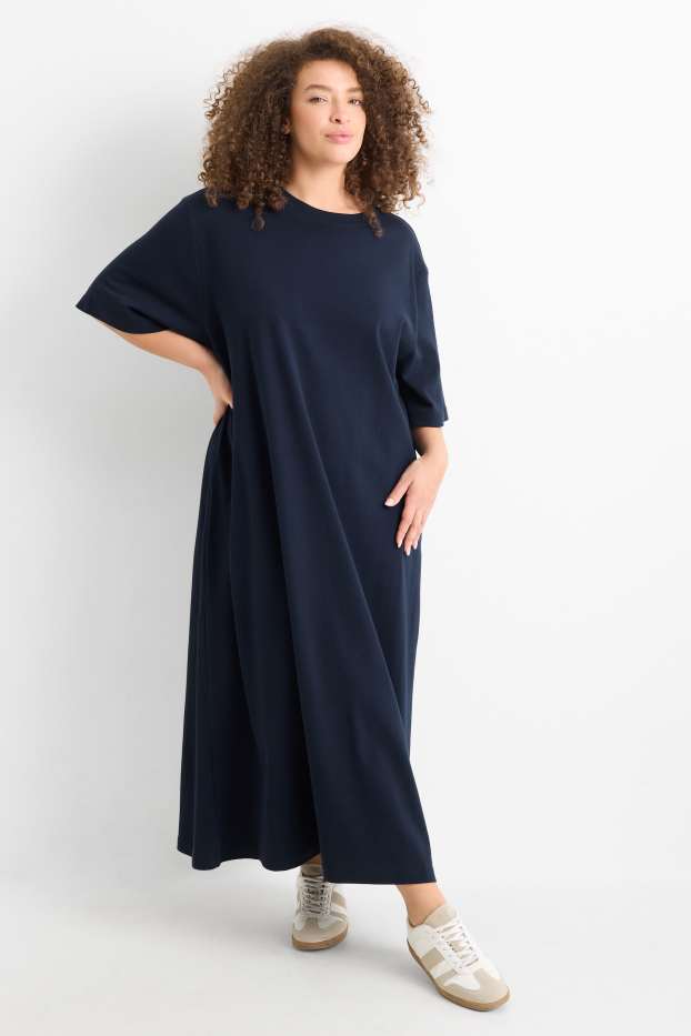 Damen - T-Shirt-Kleid - dunkelblau