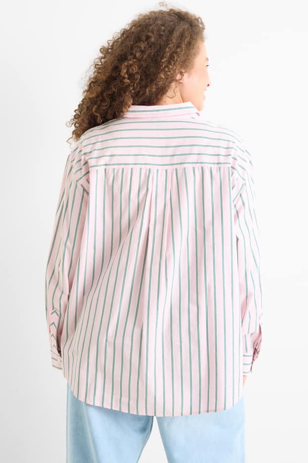 Donna - Blusa - a righe - rosa