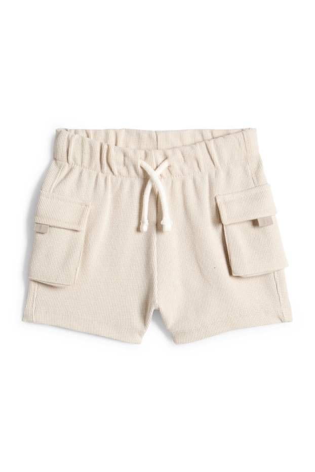 Bébés garçons - Short bébé - finition texturée - beige