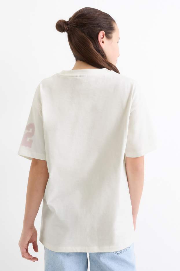 Nena - Lilo & Stitch - samarreta de mànigues curtes - blanc/rosa