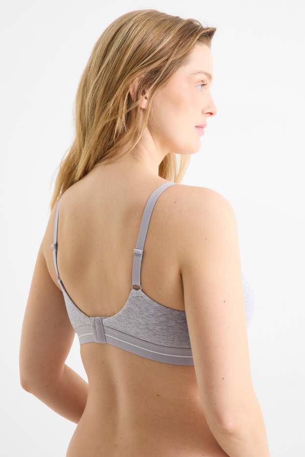 Dona - Sostenidors de lactància sense cèrcols - enconxats - gris