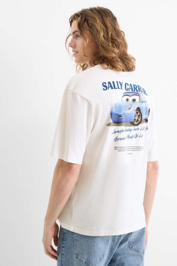 Bărbați - Tricou - supradimensionat - Mașini - alb