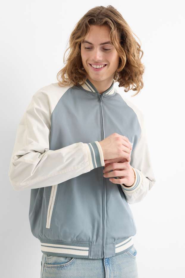 Uomo - Giacca stile college - grigio