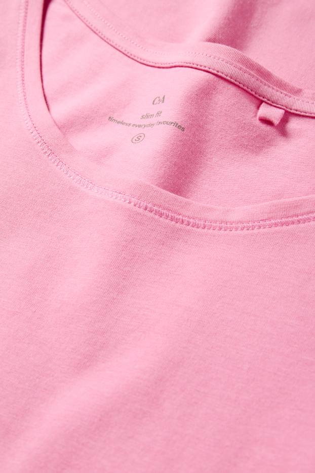 Damen - T-Shirt - Slim Fit - pink