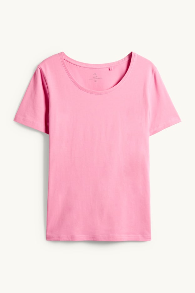 Damen - T-Shirt - Slim Fit - pink