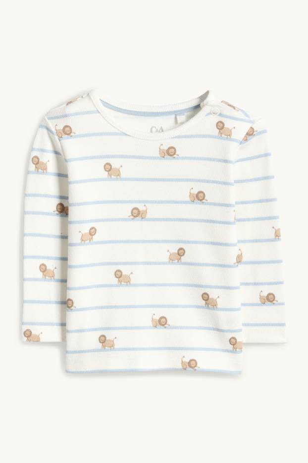 Baby Buben - Löwe - Baby-Outfit - 3 teilig - weiß / blau