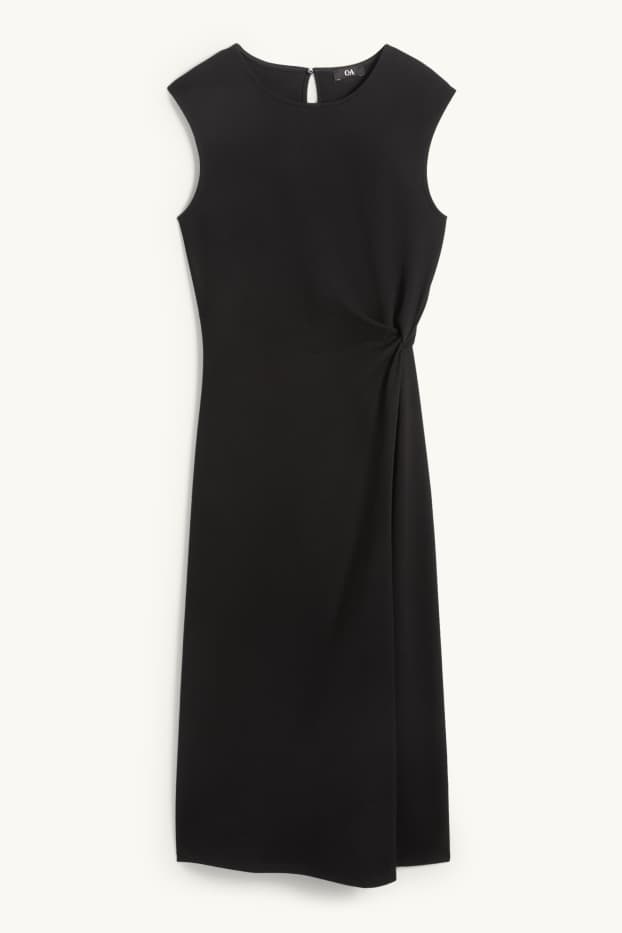 Damen - Fit & Flare Kleid - schwarz