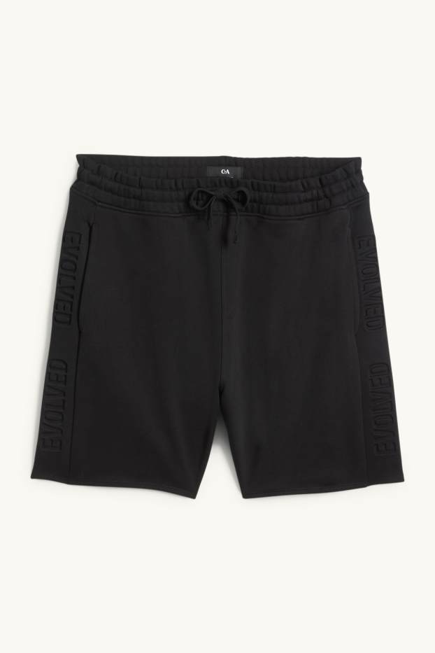 Bărbați - Pantaloni scurți de trening - negru