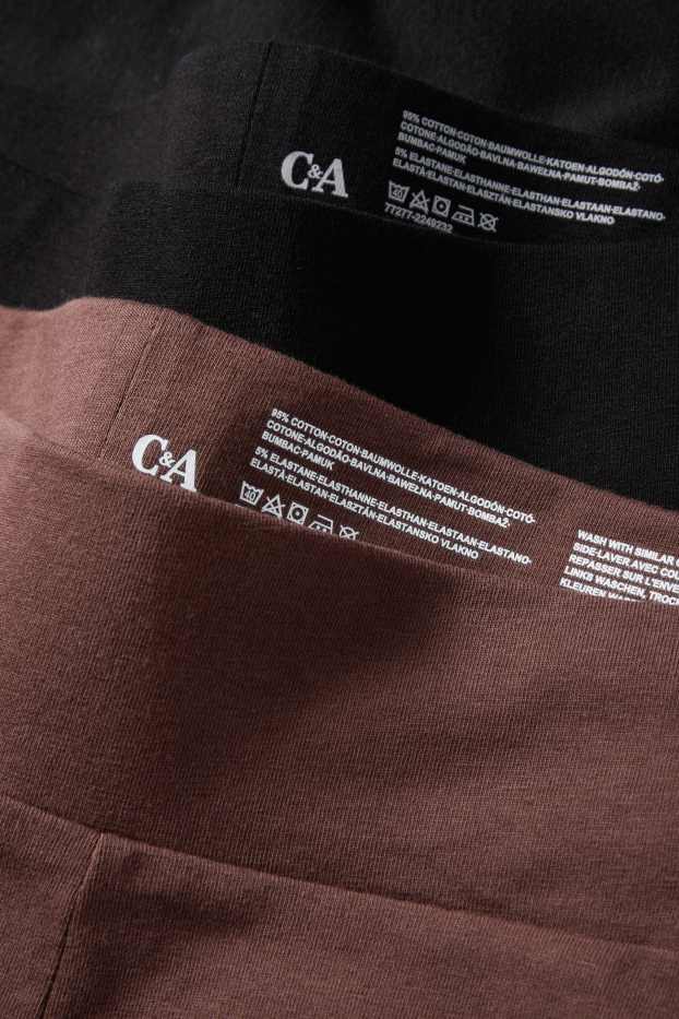 Femmes - Lot de 2 - leggings capri - marron