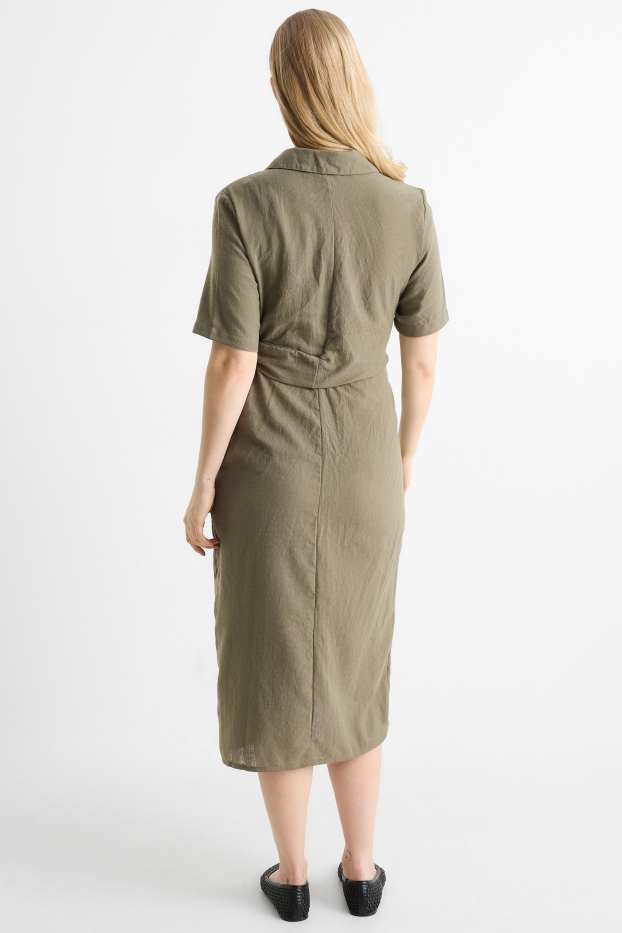 Femmes - Robe-chemise de grossesse - vert foncé