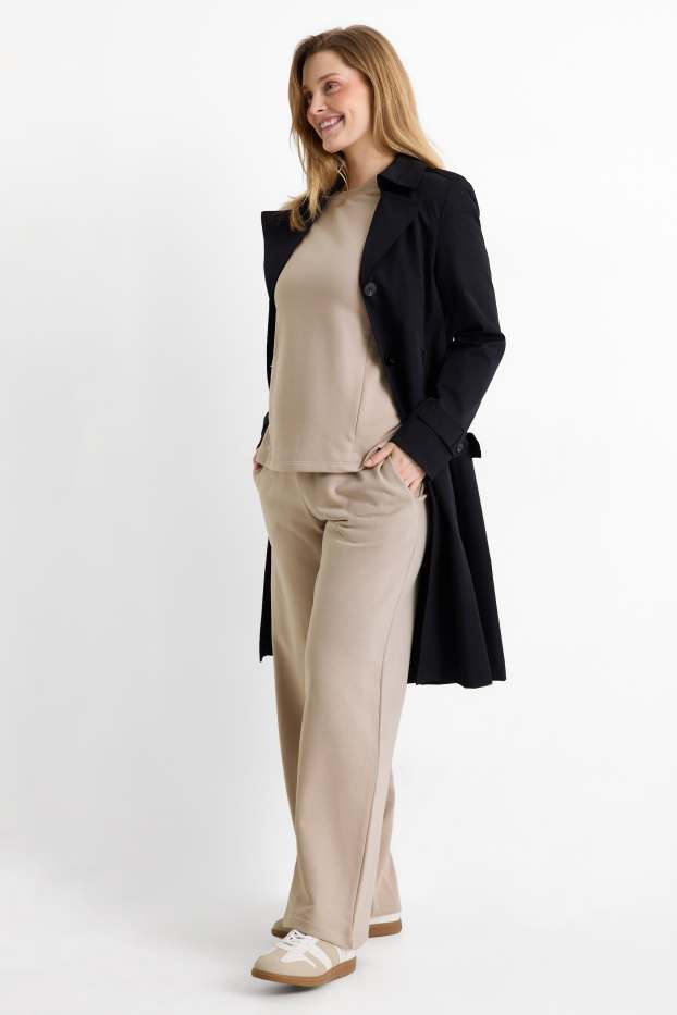 Damen - Umstands-Jogginghose - hellbeige