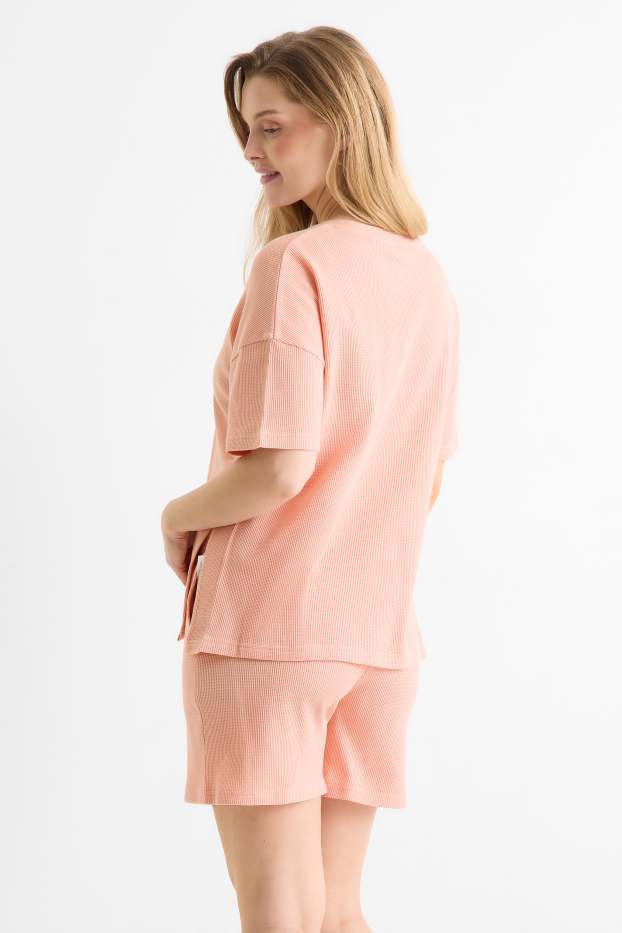 Femei - Pijama scurtă pentru alăptare - corai