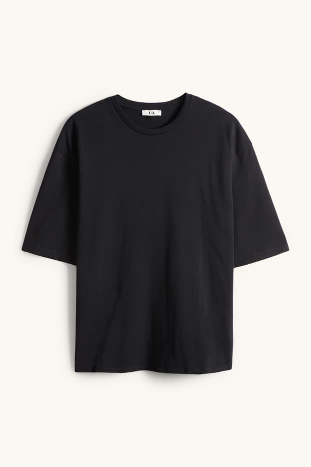 Kobiety - T-shirt - oversize - czarny