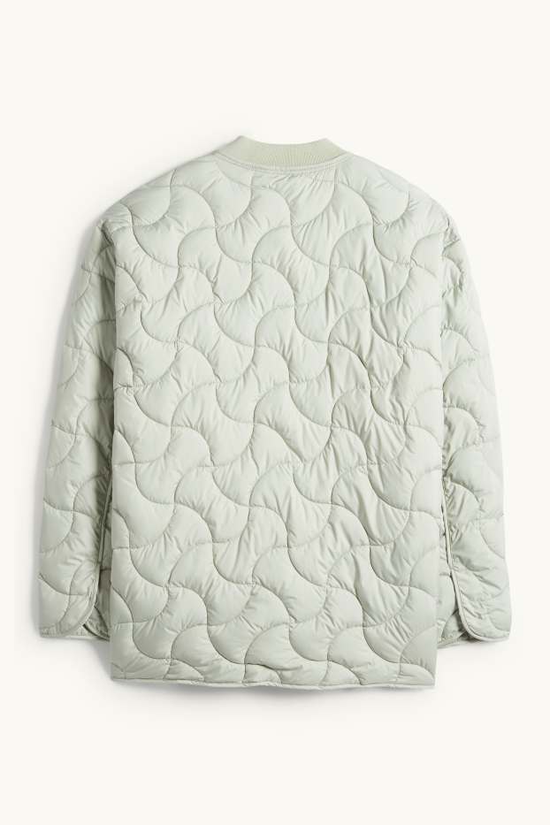 Dámské - Prošívaná bunda - světle zelená