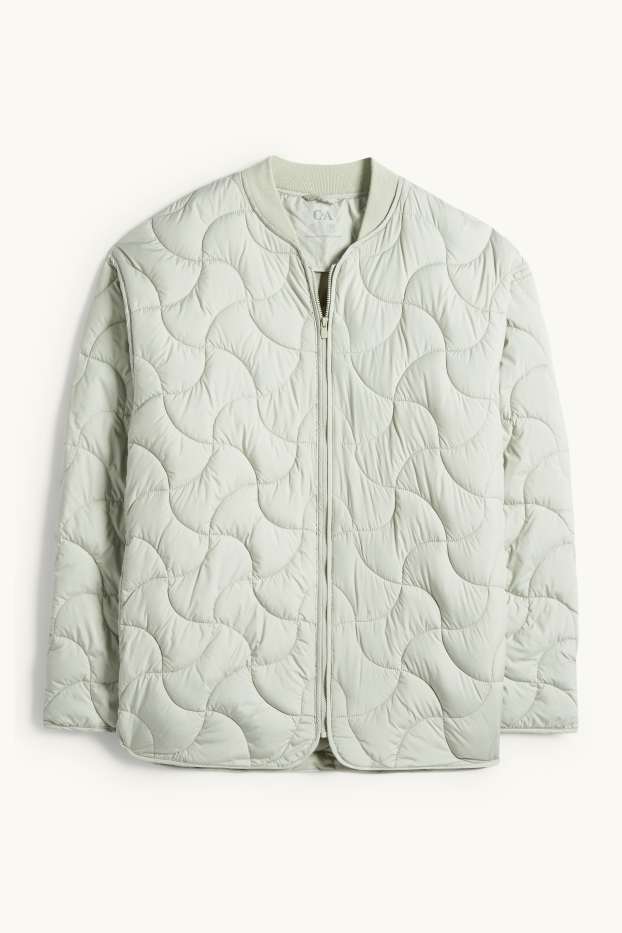 Dámské - Prošívaná bunda - světle zelená