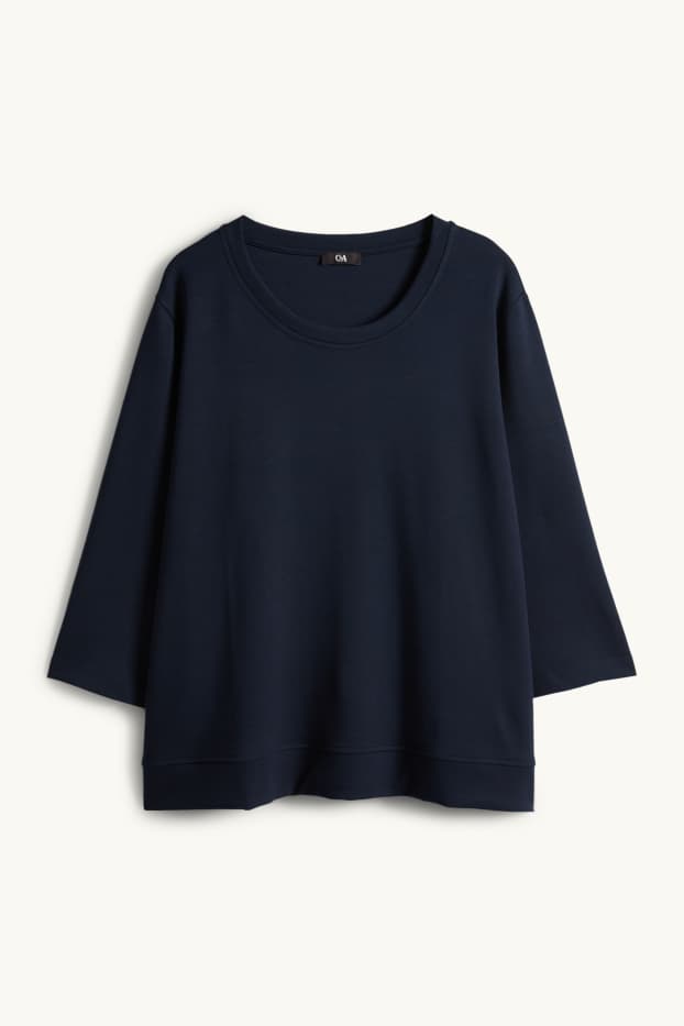 Dames - Longsleeve - relaxed fit - donkerblauw