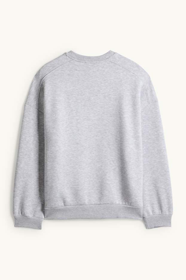 Damen - Oversized-Sweatshirt - hellgrau