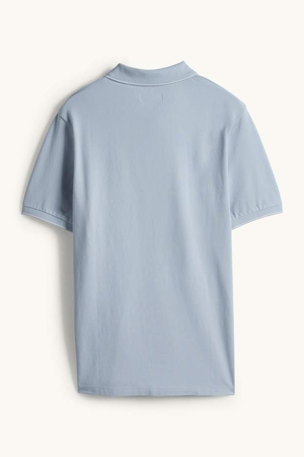 Men - Polo shirt - slim fit - light blue