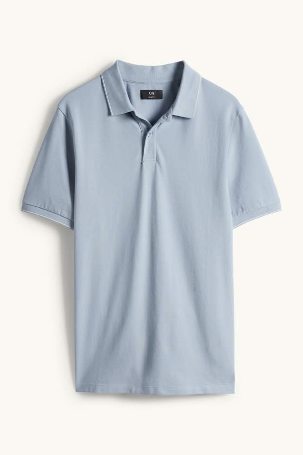 Men - Polo shirt - slim fit - light blue